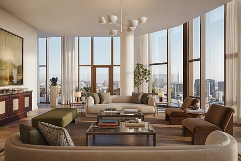 Pendry Residences Nashville Paseo Penthouse Living Room
Architectural renderings by Binyan Studios