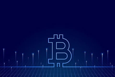 Bitcoin symbol.