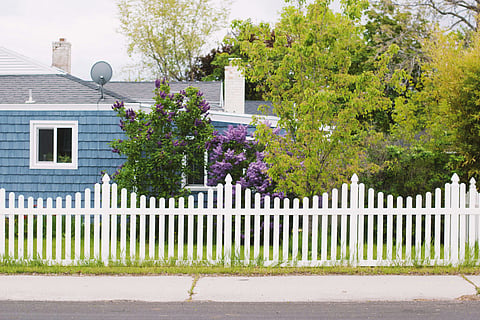 White picket fence.