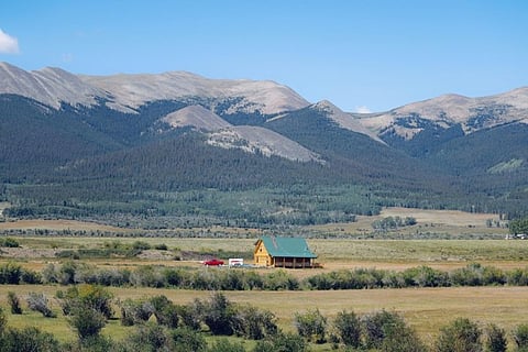 Colorado property with Rocky Mountains in the background