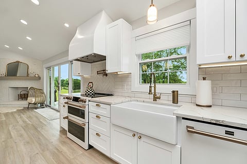 a white kitchen interior