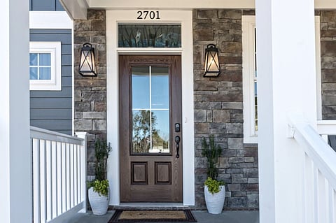 Front door of house 2701