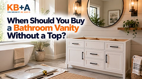 Bathroom vanity without a top.