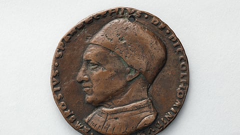 Bronze portrait medal of a man in profile, fifteenth-century Siena