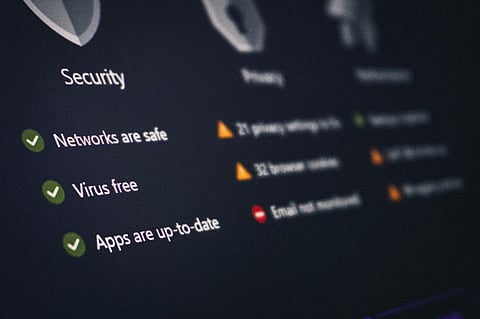 Security software dashboard.