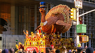 Turkey float at the Macy's Thanksgiving Parade