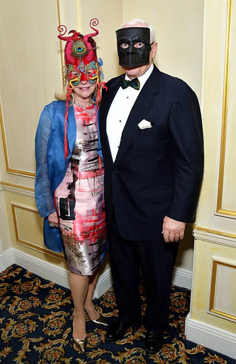 L-R: Sara and John Cassis attend The Clarion Music Society 60th Anniversary Masked Gala at the JW Marriott Essex House in New York, NY on April 4, 2017.  (Photo by Stephen Smith/Guest of a Guest)