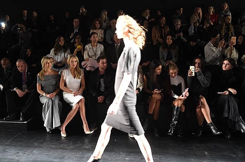 NEW YORK, NY - FEBRUARY 11:  (3rd L-R) Marla Maples, Tiffany Trump, Ross Mechanic, Reya Benitez, Charlotte Bickley and Sophie Bickley attend the Taoray Wang collection during, New York Fashion Week: The Shows at Gallery 1, Skylight Clarkson Sq on February 11, 2017 in New York City.  (Photo by Jamie McCarthy/Getty Images for Taoray Wang)