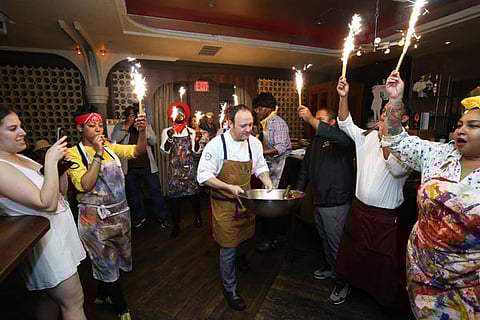 NEW YORK, NY - MAY 19:  Food is served at Harlem EatUp!'s Third Annual Festival Weekend Kick Off at Ginny's on May 19, 2017 in New York City.  (Photo by Rob Kim/Getty Images for Harlem EatUp!)