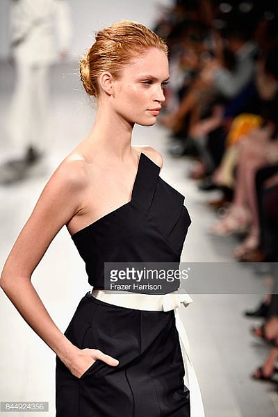 A model walks the runway at the Taoray Wang fashion show during New York Fashion Week: The Shows at Gallery 1, Skylight Clarkson Sq on September 9, 2017 in New York City.