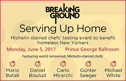 RAISING MONEY FOR NYC HOMELESS “BREAKING GROUND”