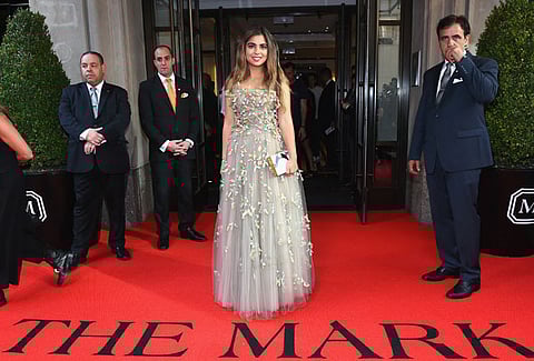 NEW YORK, NY - MAY 01: Isha Ambani leaves from The Mark Hotel for the 2017 'Rei Kawakubo/Comme des Garçons: Art of the In-Between' Met Gala on May 1, 2017 in New York City. (Photo by Ben Gabbe/Getty Images for The Mark Hotel) *** Local Caption *** Isha Ambani