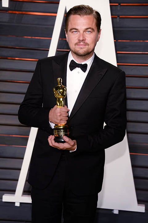 Leonardo DiCaprio & Kate Beckinsale in Romona Keveza • 2016 VANITY FAIR Oscar Party Wallis Annenberg Center for the Performing Arts, Beverly Hills, CA. ©PatrickMcMullan
