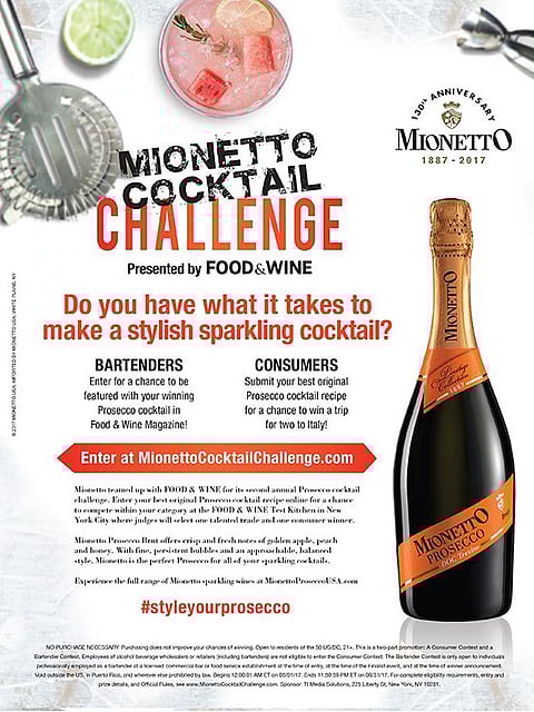 ENTER THE MIONETTO COCKTAIL CHALLENGE