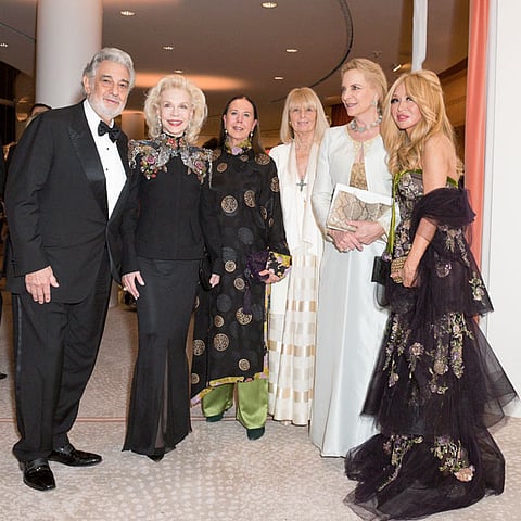 Placido Domingo, Lynn Wyatt, Princess Michael of Kent, Elizabeth Segerstrom