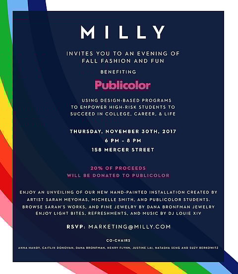 A MILLY EVENT BENEFITING PUBLICOLOR FOR STUDENTS