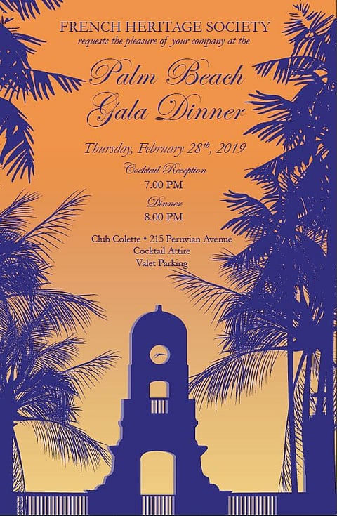 French Heritage Society Hosts Palm Beach Gala Dinner at Club Colette