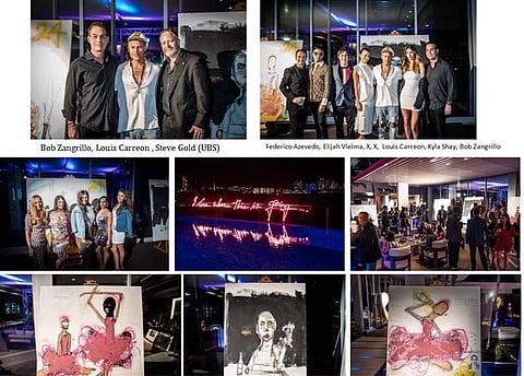 Louis Carreon Views His Collection at the estate of Bob Zangrillo During Art Basel