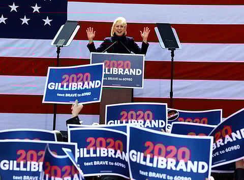3.24.19- KIRSTEN GILLIBRAND©STEVE SANDS / NEW YORK NEWSWIRE C: 9176735739E:stevesandsny@gmail.comAnnounces her candidacy for President of the United States 2020, in front of Trump Tower.""""**********************************************************Photo Credit Steve Sands: New York Newswire MUST accompany published photo or fees will apply.If photo is used without licensing or permission from an authorized agent a $50,000 service fee will be charged.