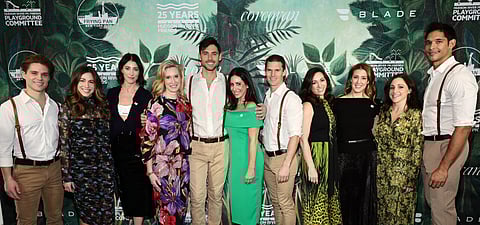NEW YORK, NEW YORK - MARCH 03: Wendy Amsterdam, Jillian Simpson, Sarah Lambert, Rebekah Klipper, Jenny Miller Dutton, Caroline Bliss Spencer, and Megan Stackhouse attend the Hudson River Park Friends 7th Annual Playground Committee Luncheon at Current at Chelsea Piers on March 03, 2023 in New York City. (Photo by Jamie McCarthy/Getty Images for Hudson River Park Friends)
