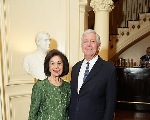 NEW YORK, NY - MARCH 1: Crown Princess Katherine of Serbia and Crown Prince Alexander attend Lifeline New York For A Benefit Dinner At The Lotos Club at The Lotos Club on March 1, 2023 in New York. (Photo by Jared Siskin/PMC/PMC) *** Local Caption *** Crown Princess Katherine of Serbia;Crown Prince Alexander