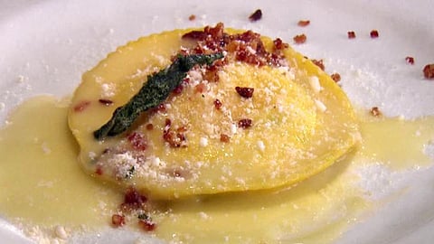 Raviolo Al’Uovo (Ricotta-Nestled Egg Yolk)