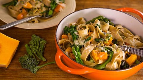 Whole Wheat Pappardelle With Roasted Butternut Squash