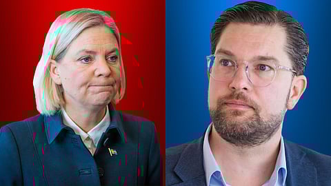 Magdalena Andersson (S) och Jimmie Åkesson (SD)