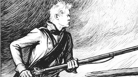 Sven Dufva, teckning av Albert Edelfeldt