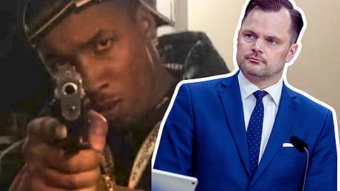 Gängledaren Mustafa Mohamed friades från mord och fick 680 000 kr av JK. Ny lagstiftning ska förhindra sådant, säger Adam Marttinen (SD)