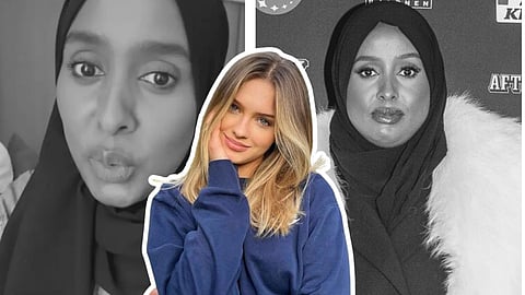 I bakgrunden: Kaeli Abdi, influencer.