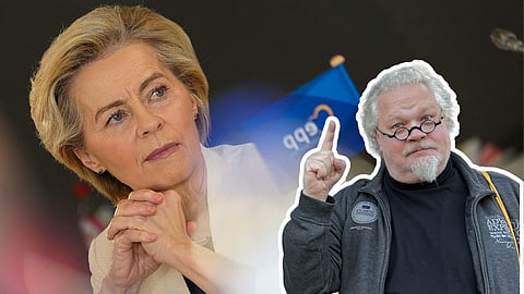 Urusula von Der Leyen, EU-kommissionens ordförande, och Henrik "HAX" Alexandersson (MED).