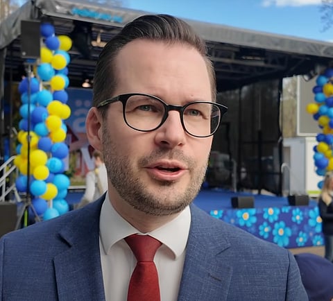 Sverigedemokraternas partisekreterare Mattias Bäckström Johansson