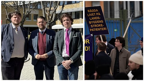 Jimmie på besök i Sollefteå, Martin på demonstation mot nedläggningen