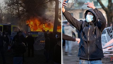 Stenregn, molotovcocktail och brinnande däck – fem åtalas för brutalt blåljussabotage i Skäggetorp