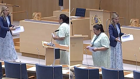Ebba försökte skaka hand – Vänsterpartisten vägrade