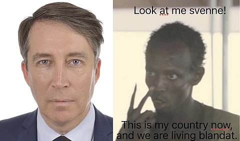 "Look at me svenne!" – Richard Jomshofs meme väcker starka känslor på X
