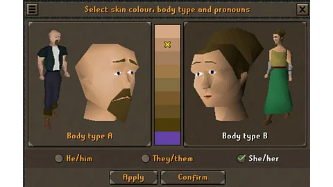 Kultklassikern Runescape införde förra året könsideologiska pronomen. Men i år är retoriken kraftigt nedtonad.