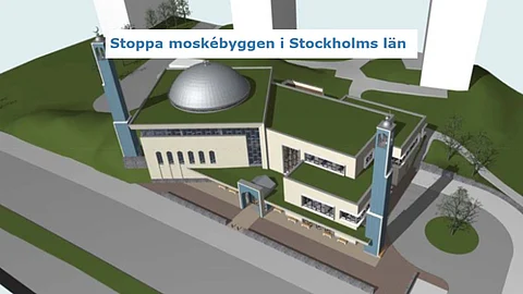Modell för moskén i Skärholmen.