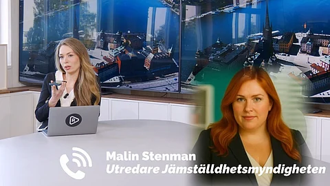 Daniella ringer upp Malin Stenman, Jämställdhetsmyndighetens utredare