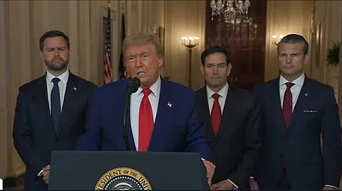 President Trump höll ett tal till nationen klockan 04.00, svensk tid.