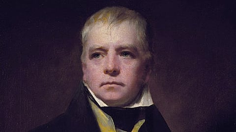 Hela sju av böckerna på listan är skrivna av Sir Walter Scott.