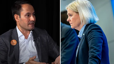 Mikail Yüksel och Magdalena Andersson