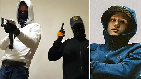 Till vänster: Rinkebyrapparna Yasin Byn och Jaffar Byn som dömts till långa fängelsestraff för vapenbrott. Till höger: Nils "Eínar" Grönkvist, som mördades 2021.