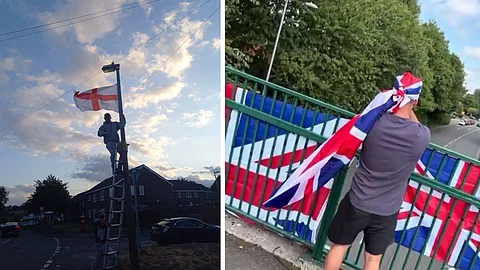 Brittiska medborgare startar "Operation Hissa Fanan" i protest mot nedplockade engelska flaggor