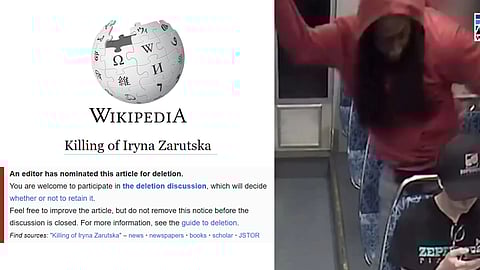 Kritik mot Wikipedia – vill radera sidan om mördade Iryna Zarutska
