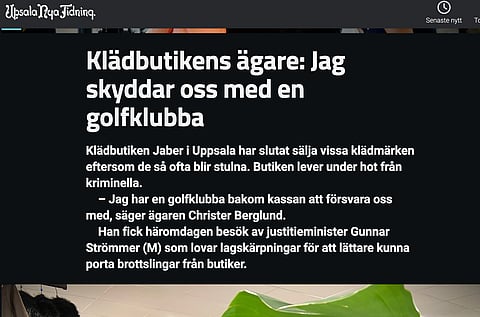 Upsala Nya Tidning följde justitieminister under hans rundvandring till flera butiker.
