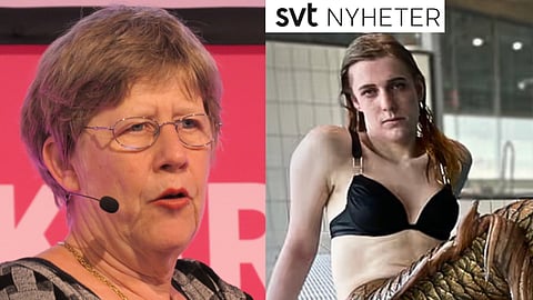 Transpersonen Amy på Tinnerbäcksbadet i Linköping.