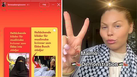 V-topp sprider inlägg som kopplar Ebba Busch till döda muslimska kvinnor