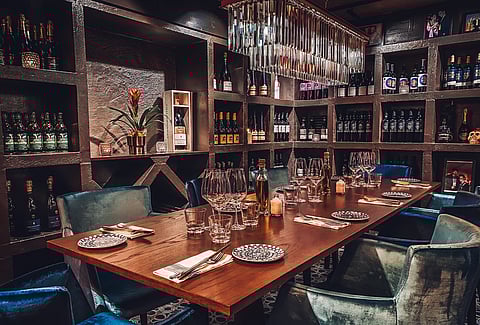 Interiör från restaurangen Panos Panos Tavern i centrala Göteborg.